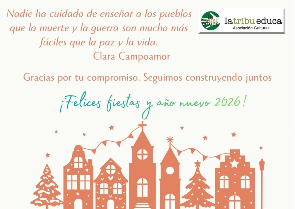 Tarjeta Felicitación de Navidad y año 2026